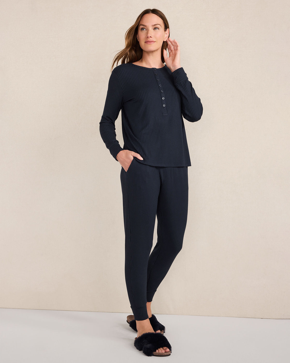 Talbots DRAPEY RIB KNIT JOGGERS