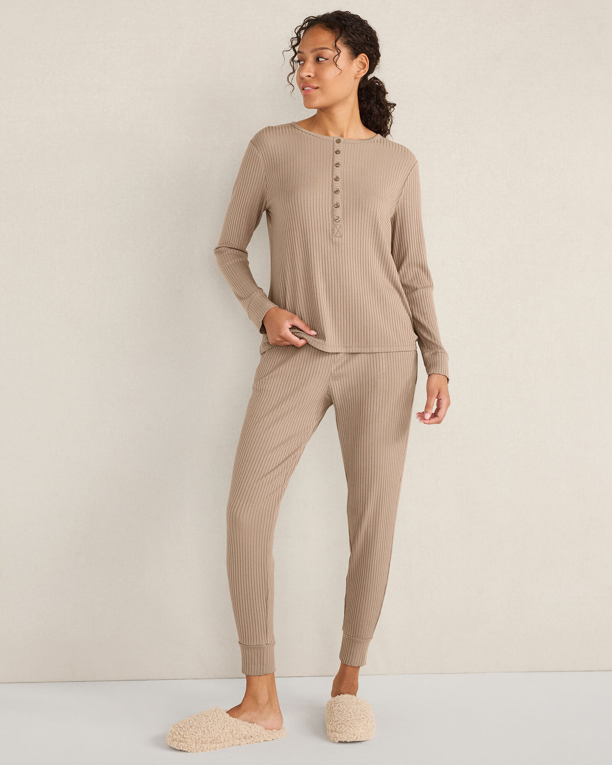 Talbots DRAPEY RIB KNIT JOGGERS