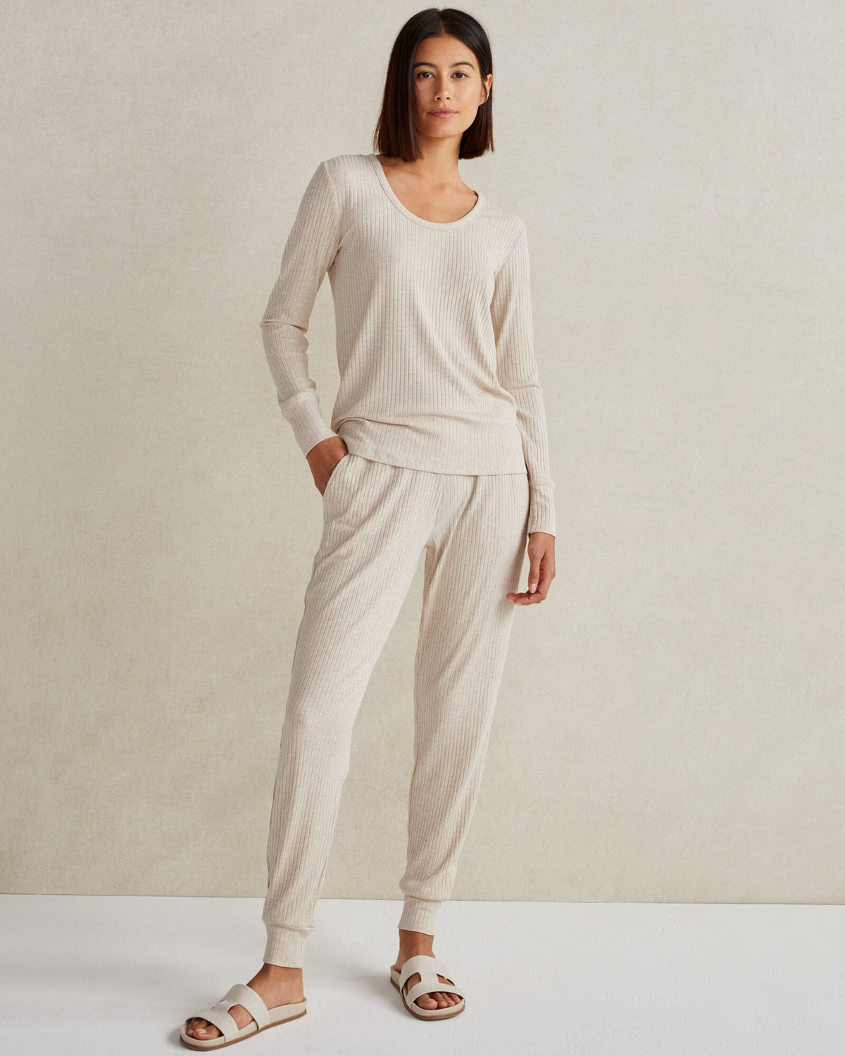 Talbots DRAPEY RIB KNIT JOGGERS