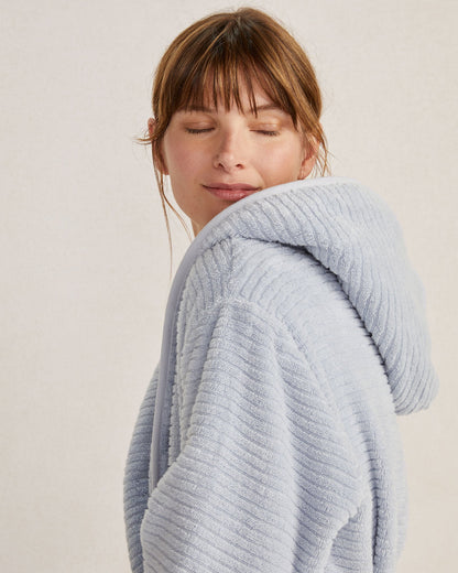 Talbots ORGANIC COTTON RIBBED TERRY HOODED ROBE