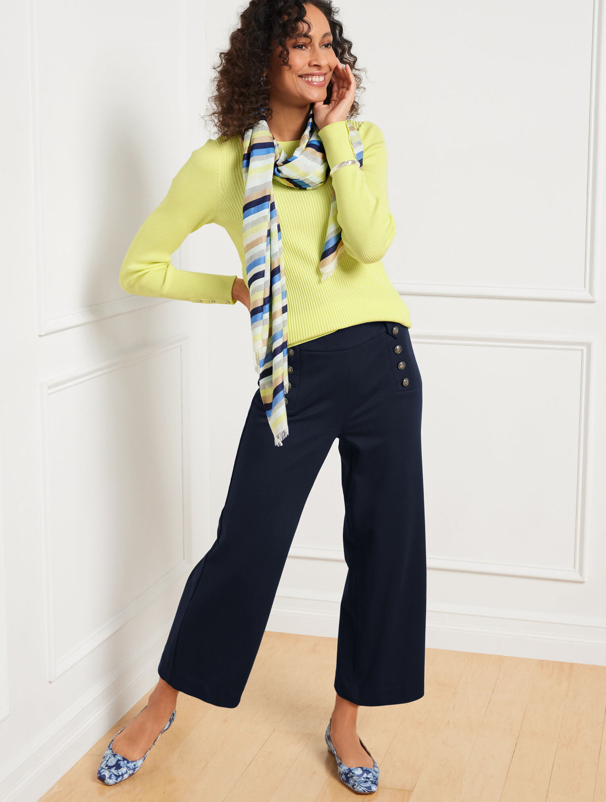 Talbots KNIT SAILOR CROP PANTS