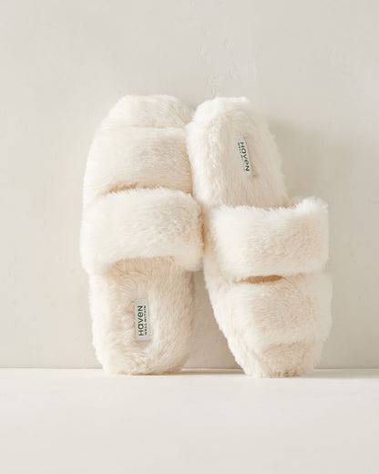 Talbots FAUX FUR BANDED SLIPPERS