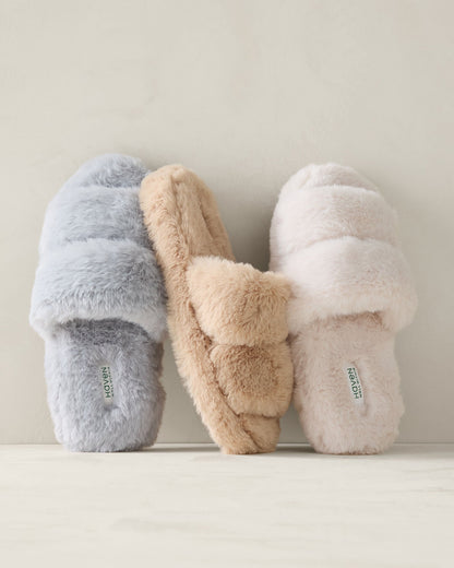 Talbots FAUX FUR BANDED SLIPPERS