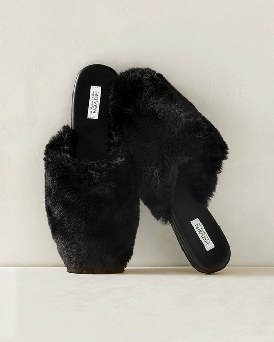 Talbots FAUX FUR MULE SLIDES