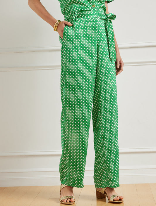 Talbots WIDE LEG PANTS - INTRICATE DOTS