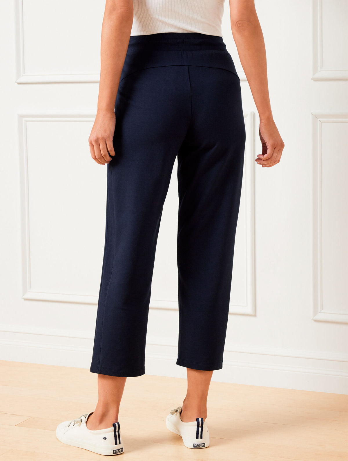 Talbots MODAL FRENCH TERRY STRAIGHT CROP PANTS