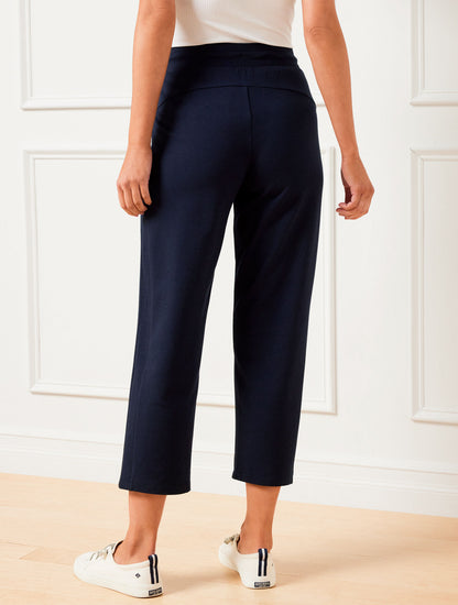 Talbots MODAL FRENCH TERRY STRAIGHT CROP PANTS