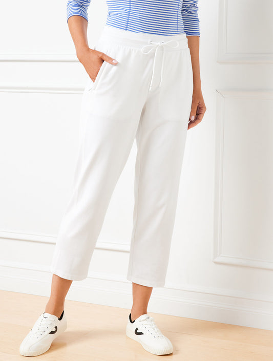 Talbots MODAL FRENCH TERRY STRAIGHT CROP PANTS