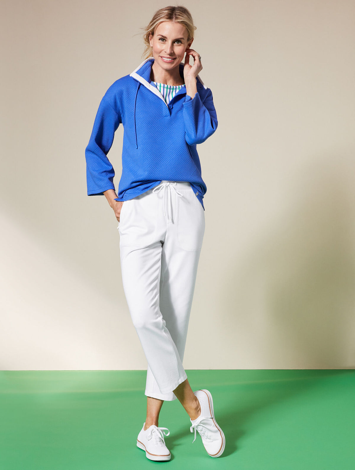 Talbots MODAL FRENCH TERRY STRAIGHT CROP PANTS