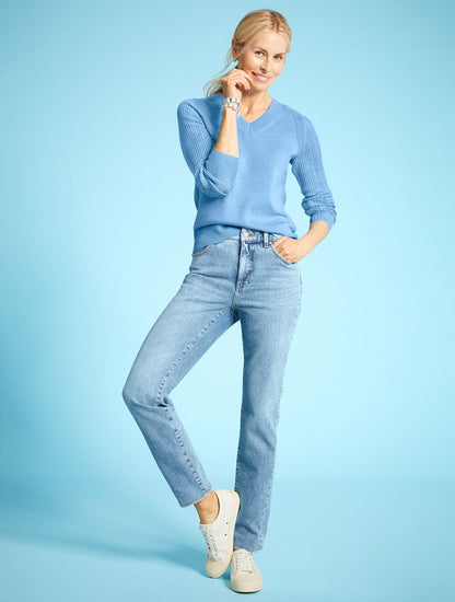 Talbots STRAIGHT LEG JEANS - CAROLINA WASH