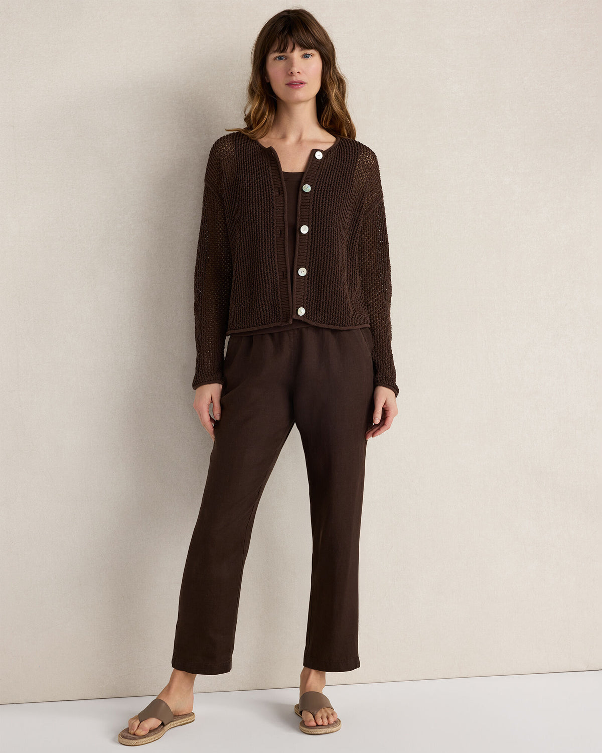 Talbots LINEN TAPERED PANTS