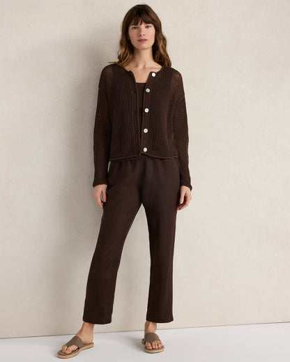 Talbots LINEN TAPERED PANTS