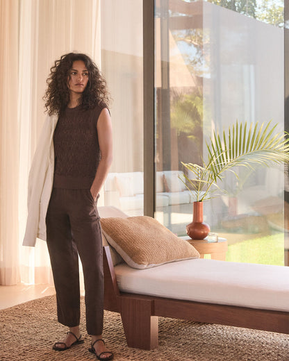 Talbots LINEN TAPERED PANTS