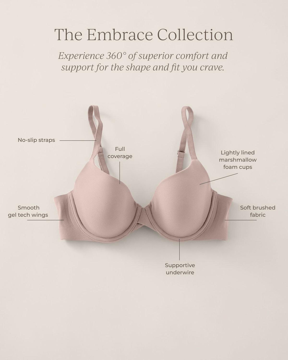 Talbots EMBRACE LIGHTLY-LINED PERFECT COVERAGE BRA