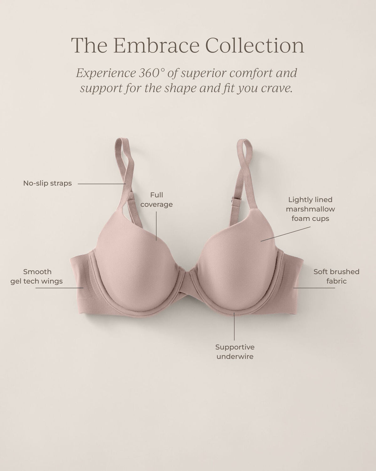 Talbots EMBRACE LIGHTLY-LINED PERFECT COVERAGE BRA