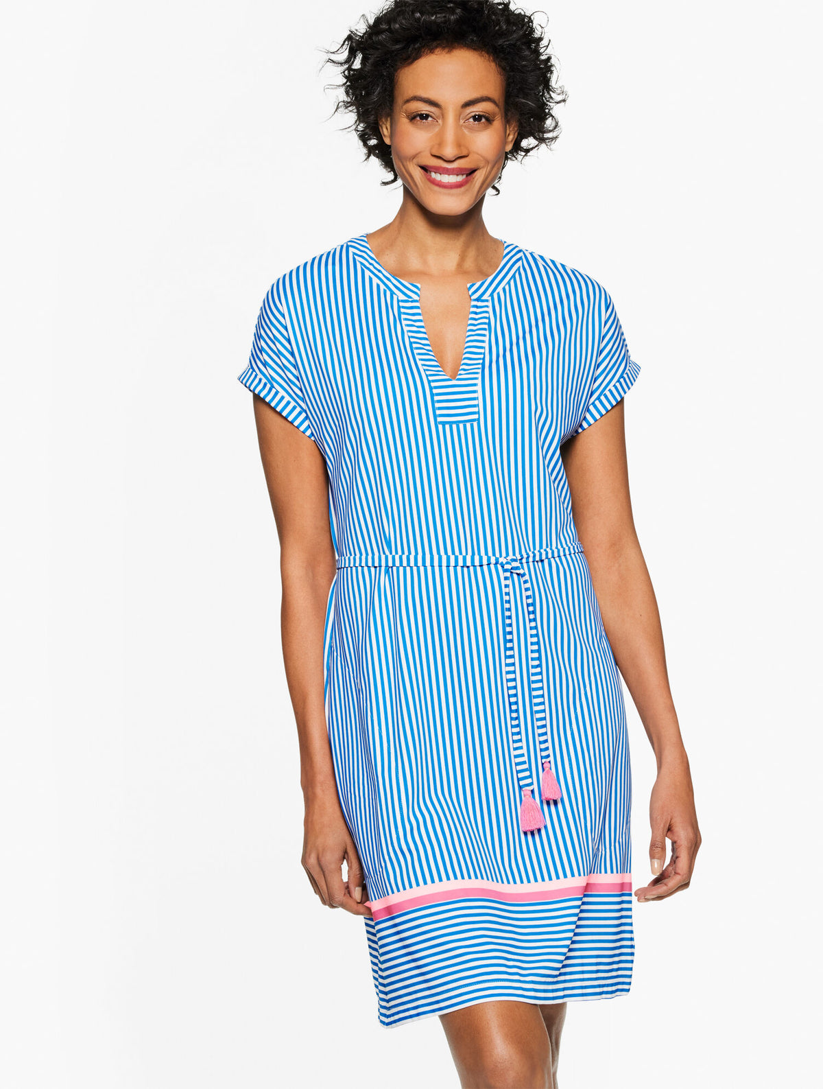 Talbots CABANA LIFE® CRYSTAL COVE TIE WAIST COVER-UP - STRIPE