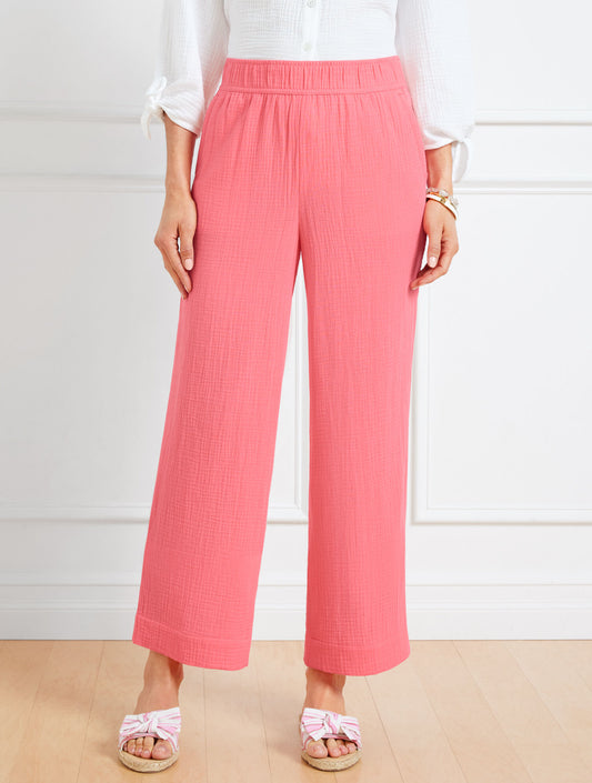 Talbots AIRY GAUZE WIDE LEG PANTS