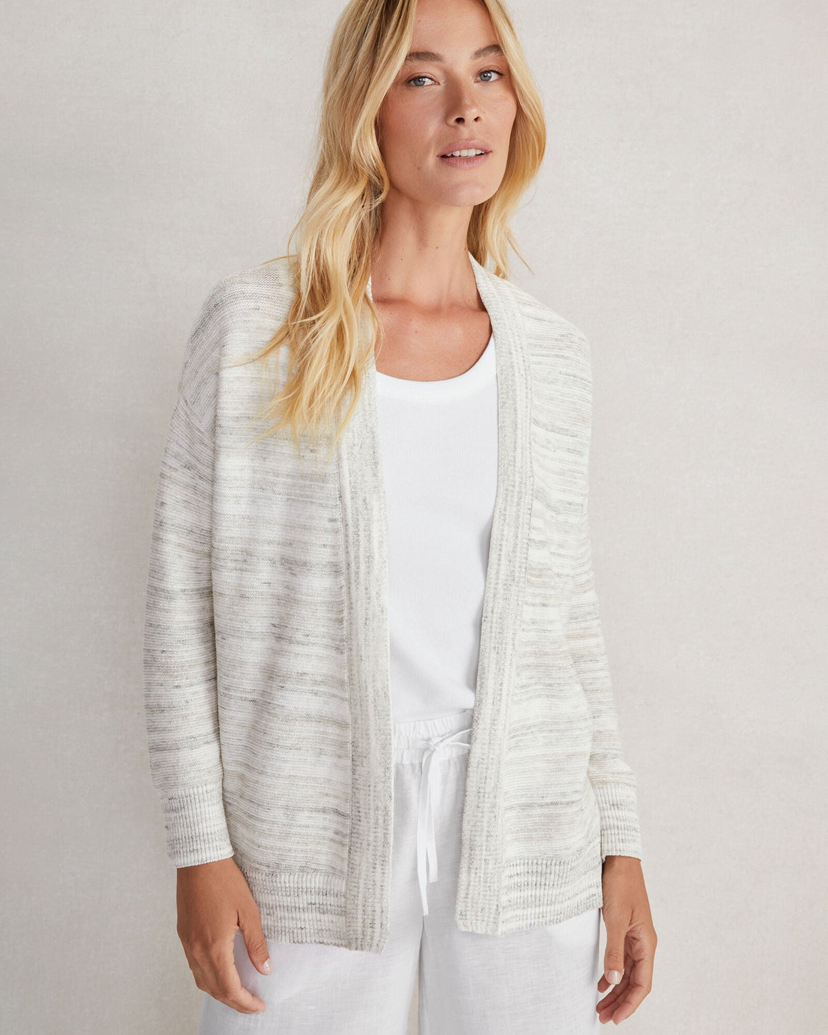 Talbots ORGANIC COTTON SPACEDYE CARDIGAN