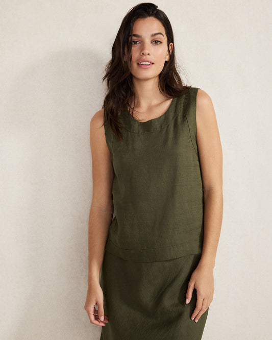 Talbots LINEN SLEEVELESS TOP