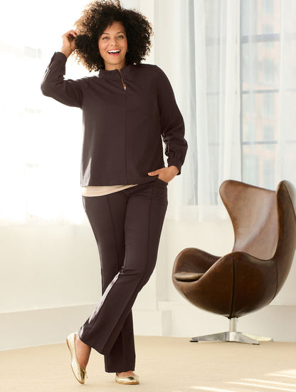 Talbots PASSPORT PONTE PINTUCK STRAIGHT LEG PANTS