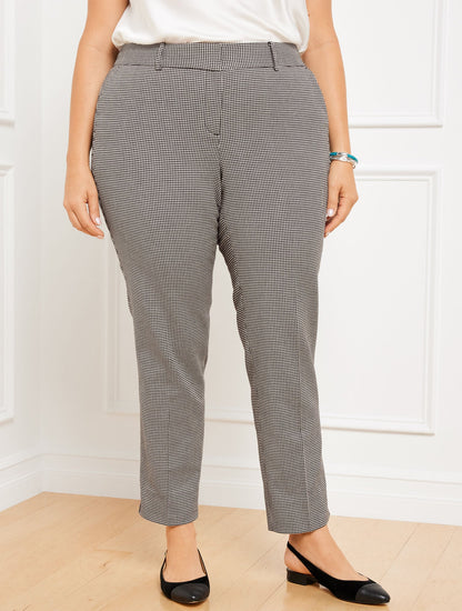 Talbots TALBOTS HAMPSHIRE STRAIGHT ANKLE PANTS - HARVEST HOUNDSTOOTH