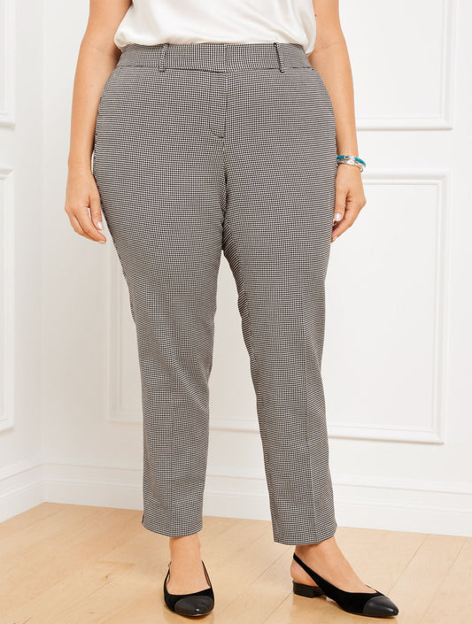 Talbots TALBOTS HAMPSHIRE STRAIGHT ANKLE PANTS - HARVEST HOUNDSTOOTH