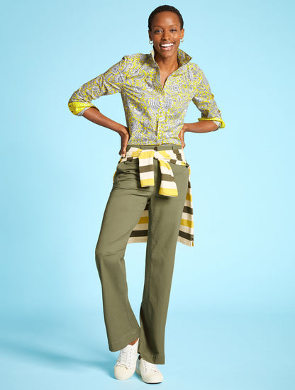 Talbots TWILL WIDE LEG PANTS