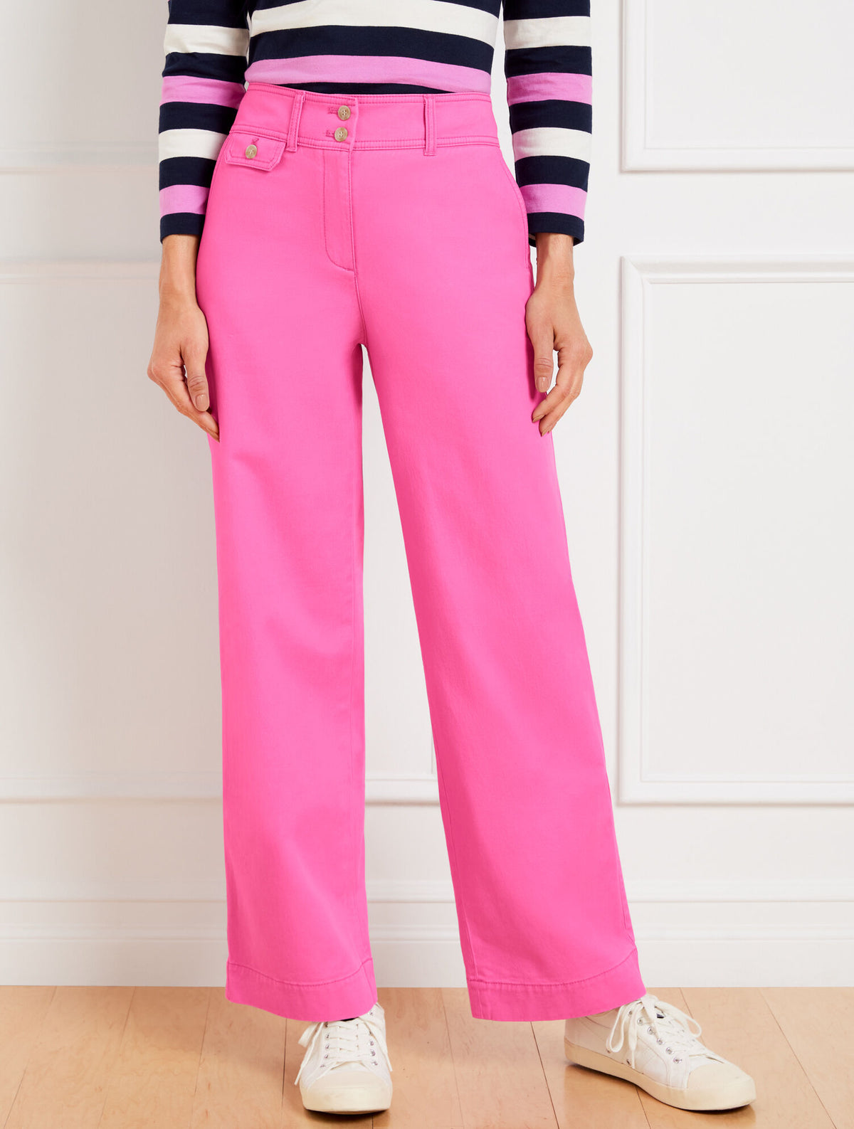 Talbots TWILL WIDE LEG PANTS