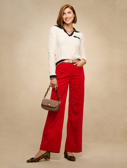 Talbots STRETCH CORDUROY WIDE LEG PANTS