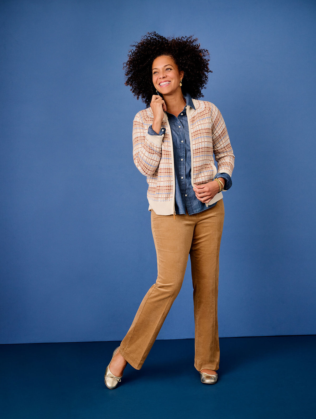 Talbots STRETCH CORDUROY FLARE LEG PANTS