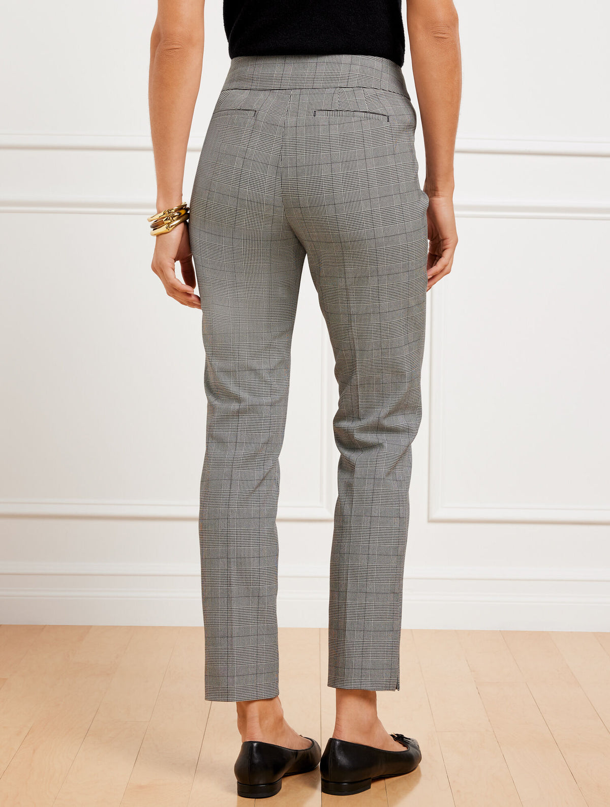Talbots TALBOTS CHATHAM SLIM ANKLE PANTS - GLEN PLAID
