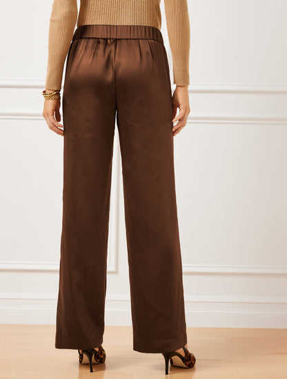 Talbots SATIN WIDE LEG PANTS