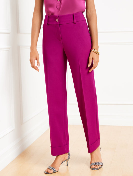 Talbots TAILORED STRETCH SLIM WIDE ANKLE PANTS
