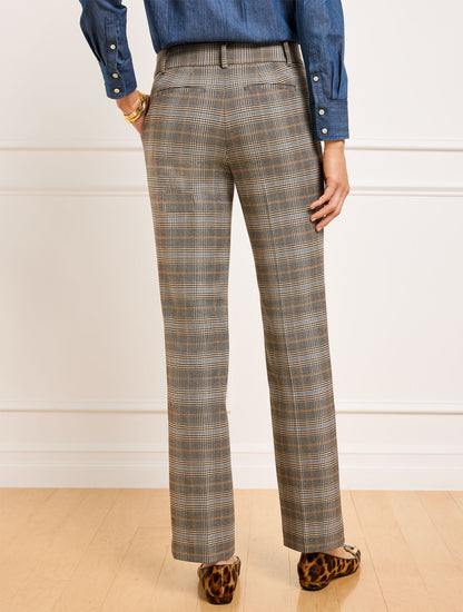 Talbots TALBOTS SOUTHAMPTON STRAIGHT LEG PANTS - GLEN PLAID