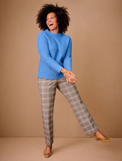 Talbots TALBOTS SOUTHAMPTON STRAIGHT LEG PANTS - GLEN PLAID