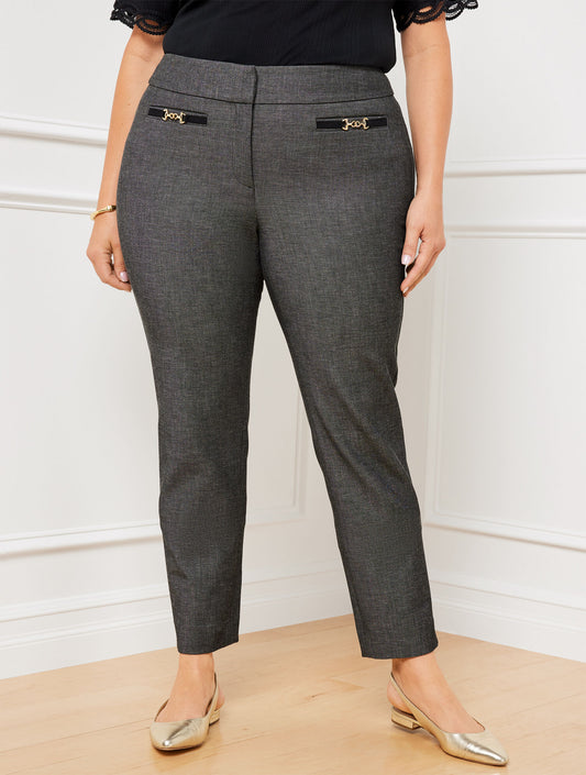 Talbots PLUS EXCLUSIVE TALBOTS CHATHAM SLIM ANKLE PANTS - SHARKSKIN