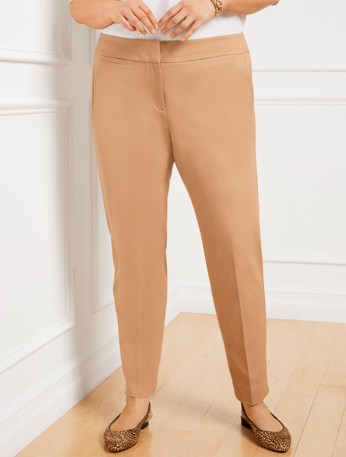 Talbots PLUS EXCLUSIVE TALBOTS CHATHAM COTTON BI-STRETCH SLIM ANKLE PANTS