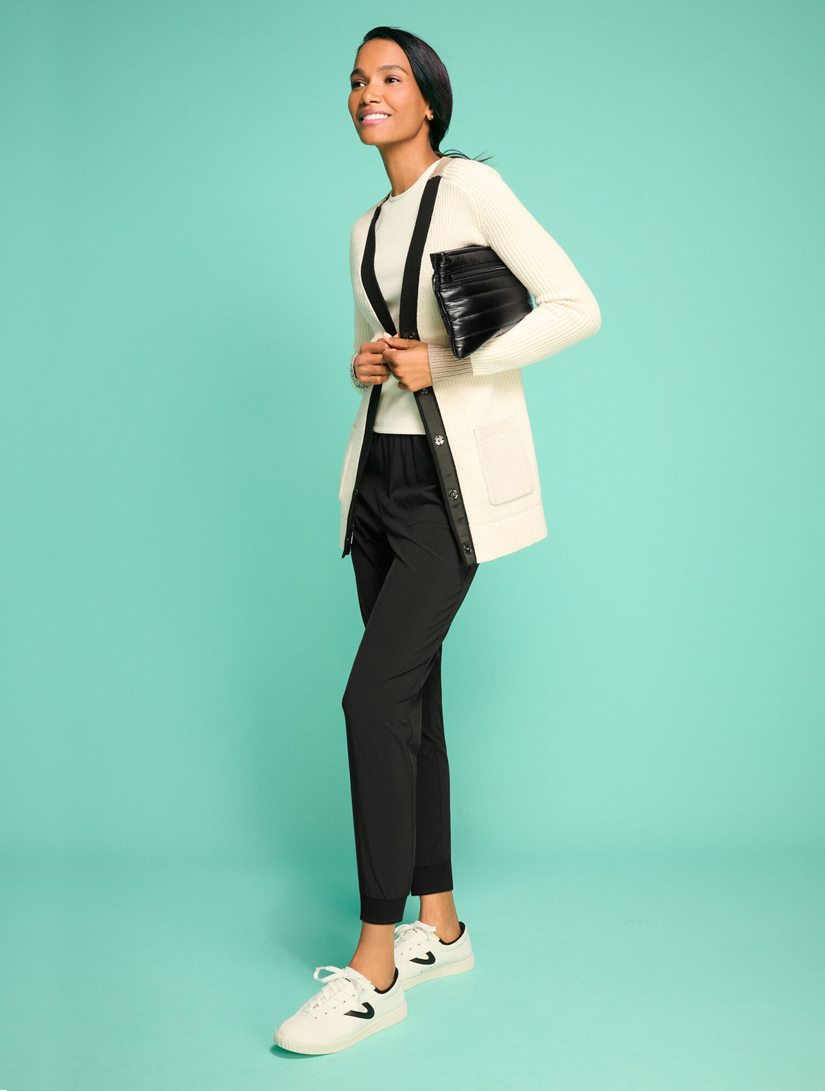Talbots COLORBLOCK CARDIGAN