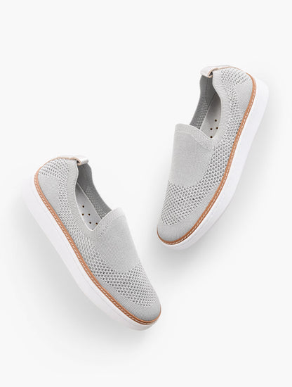 Talbots BRITTANY METALLIC SLIP ON KNIT SNEAKERS