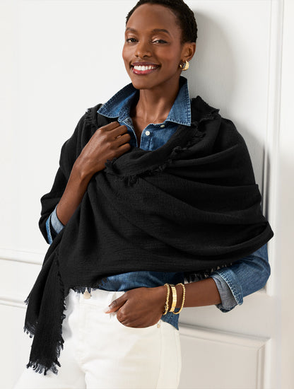 Talbots FRINGE WOOL WRAP