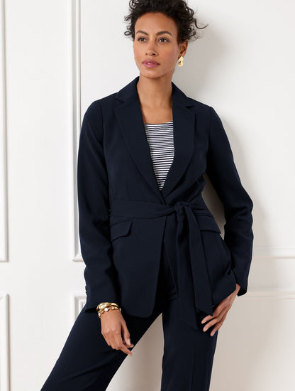 Talbots EASY TRAVEL TIE WAIST BLAZER