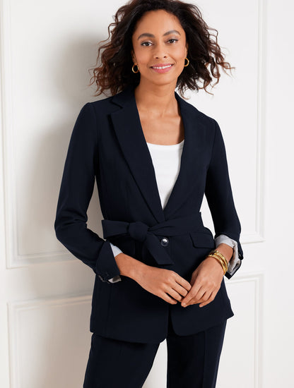 Talbots EASY TRAVEL TIE WAIST BLAZER