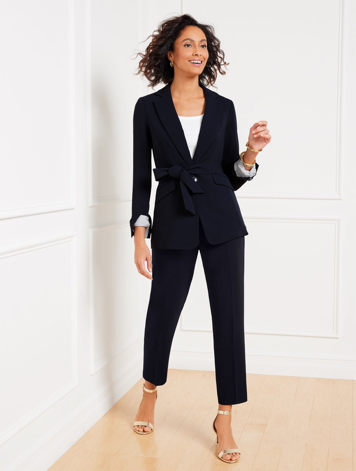 Talbots EASY TRAVEL TIE WAIST BLAZER