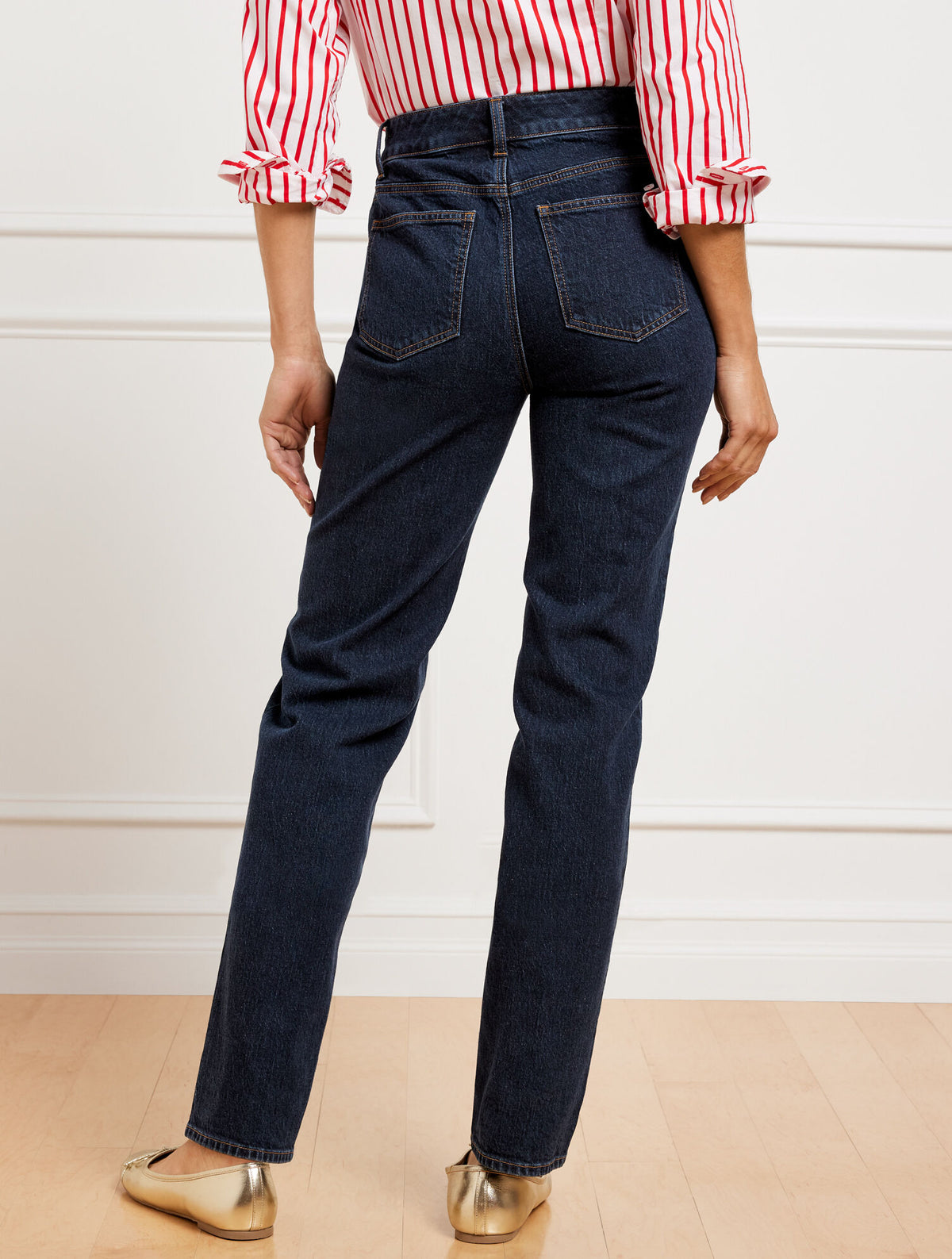 Talbots HIGH WAIST RELAXED JEANS - MICHELE WASH