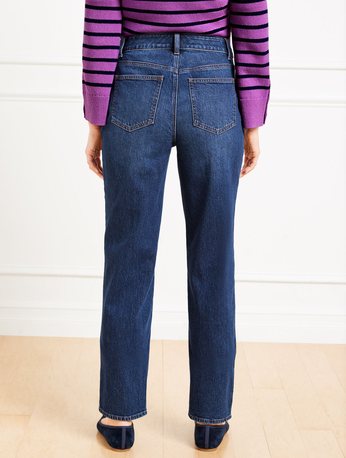 Talbots HIGH WAIST RELAXED LEG JEANS - STILLWELL WASH