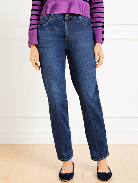 Talbots HIGH WAIST RELAXED LEG JEANS - STILLWELL WASH