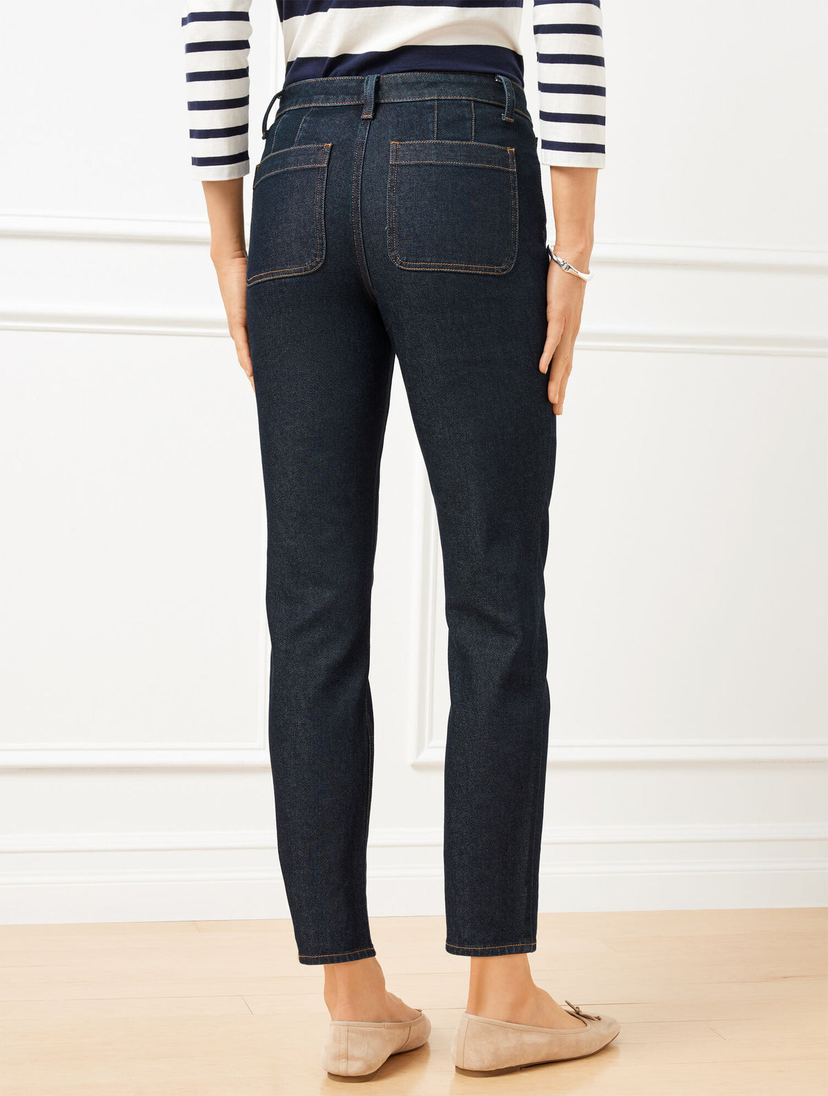 Talbots SLIM STRAIGHT ANKLE JEANS - REGINA WASH