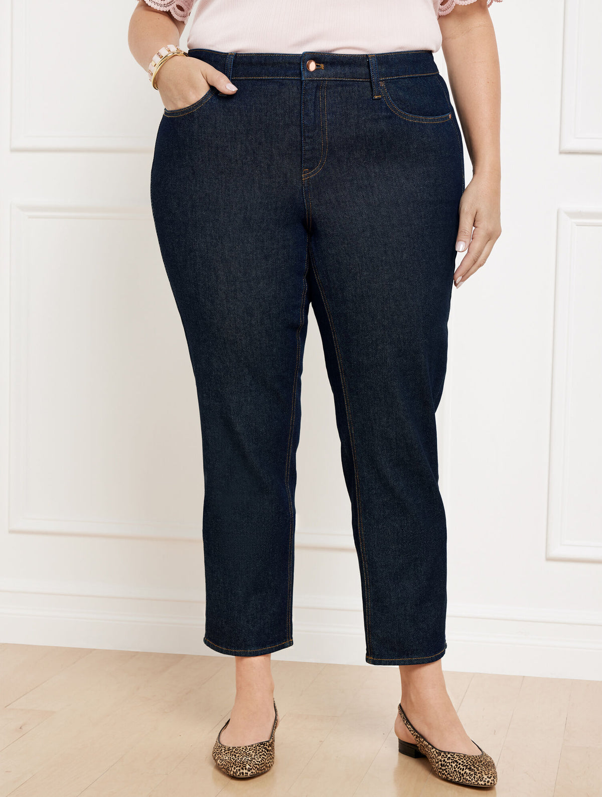 Talbots SLIM STRAIGHT ANKLE JEANS - REGINA WASH