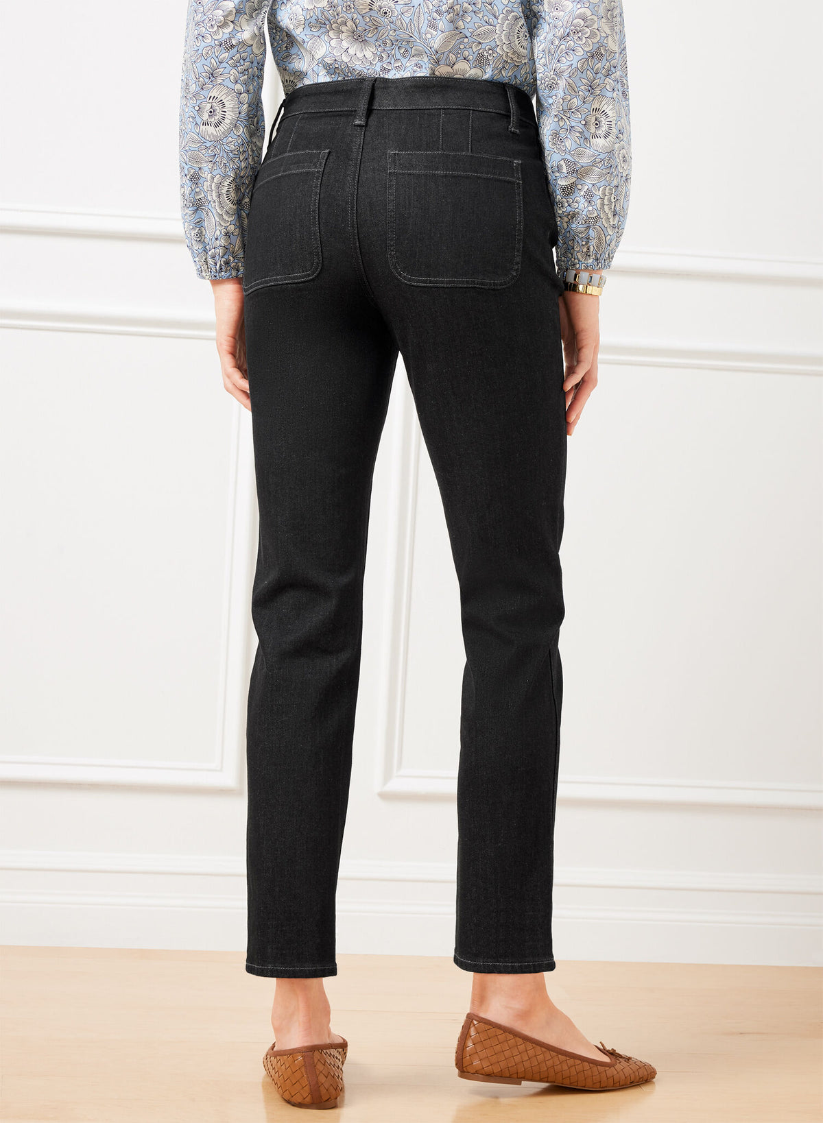 Talbots SLIM STRAIGHT ANKLE JEANS - ELLIOT WASH