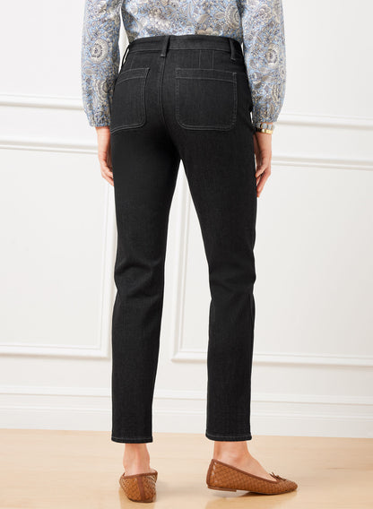 Talbots SLIM STRAIGHT ANKLE JEANS - ELLIOT WASH